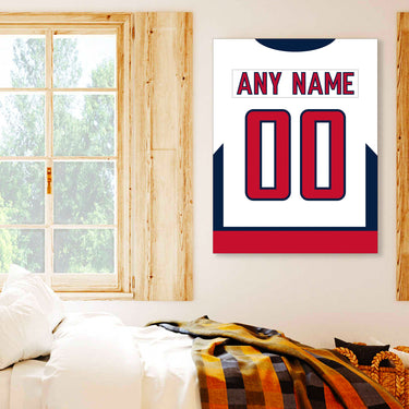 Washington Jersey Custom Canvas Print Wall Art for Boy Girl Men Women Hockey Personalized Canvas Art